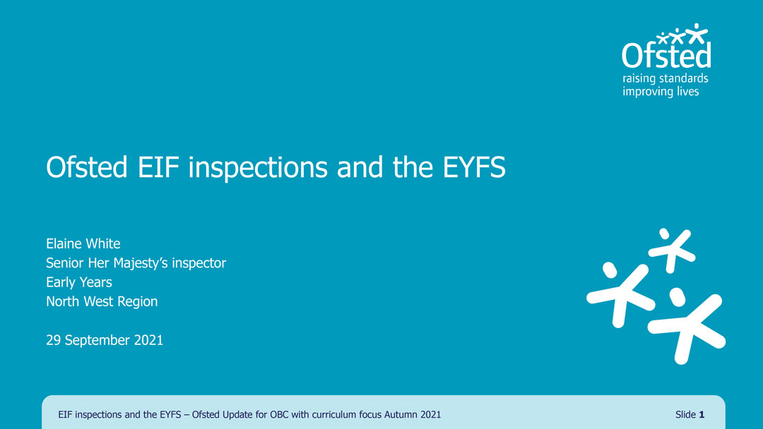 Ofsted EIF inspections and the EYFS